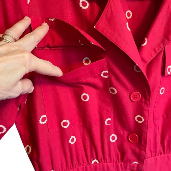 Vintage 1980’s Albert Nipon Executive Dress-Size Medium-Pleated-Button front - Picture 7 of 13